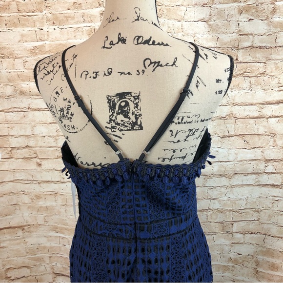 New Harlyn Chiffon Lace a halter Dress Large - Picture 10 of 12